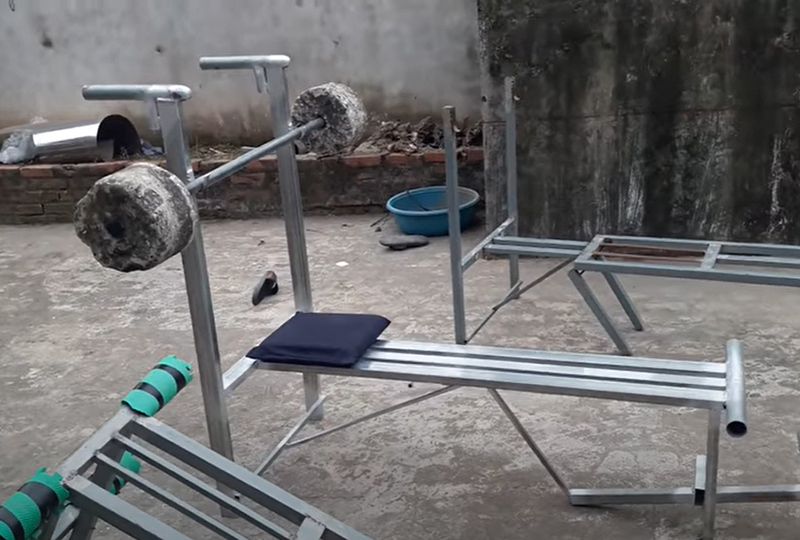 Chuẩn bị khung ghế trước khi làm ghế tập tạ