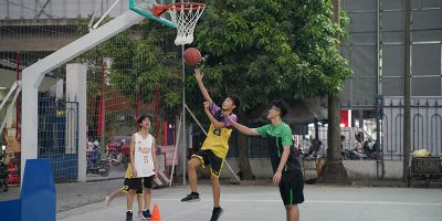 Trụ chơi bóng rổ học sinh